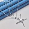 ALIZERO 925 Sterling Silver Big Starfish Pendant Necklace 16-30 In Chain For Women Men Fashion Jewelry Party and Daily Wear