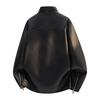 New American retro spring and autumn leather jacket men's Maillard high-end couple jacket jacket
