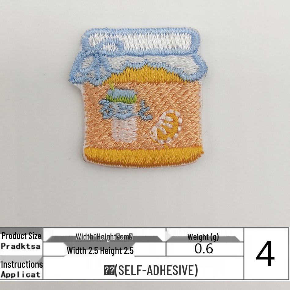Self-adhesive Teddy Bear Embroidery Patch for DIY Clothing and Accessories