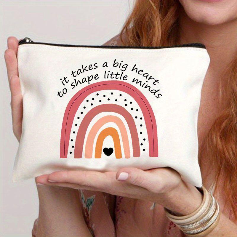 1pc Beautiful Rainbow Pattern Makeup Bag Travel Storage Bag