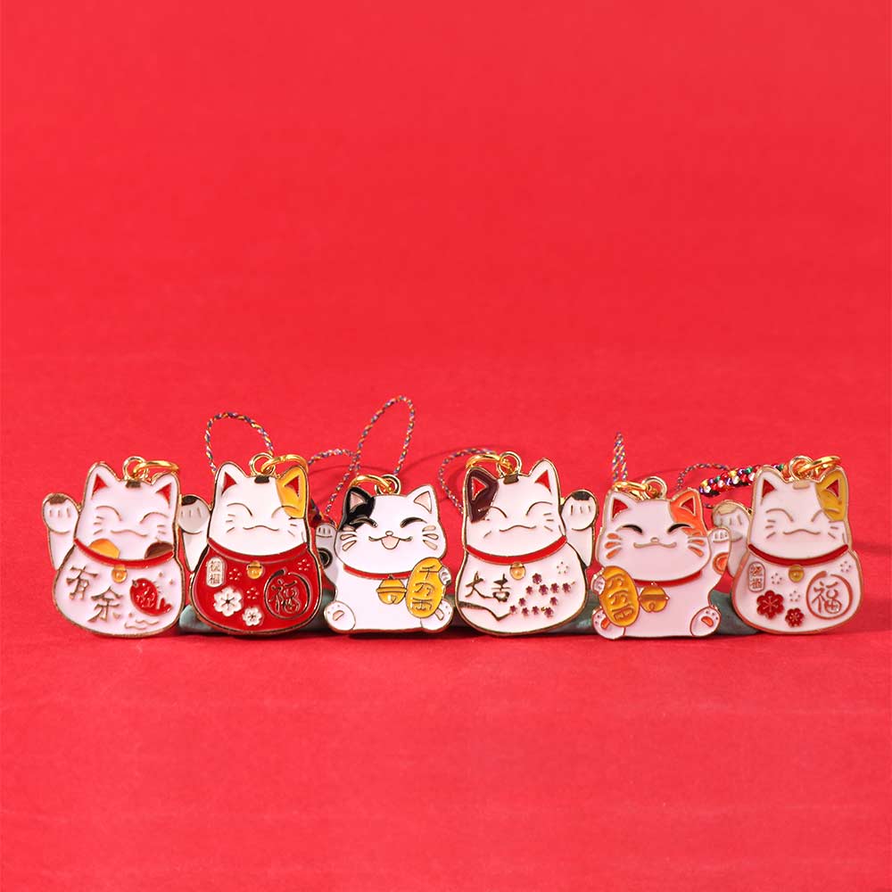 Polyester Lucky Cat Phone Strap Lucky Cat Fortune Cat Phone Chain Creative Gift