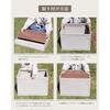 Rakukatsu Storage Box Folding Case Wooden Lid Container 5-Sided Opening Clothing Accessible from All Directions (L-1 Layer 523630cm)