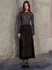 SORRY, TOO MUCH LOVE Four Season Pleats Chiffon Skrit_Black