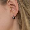 Mini Floral Earrings (BLACK)