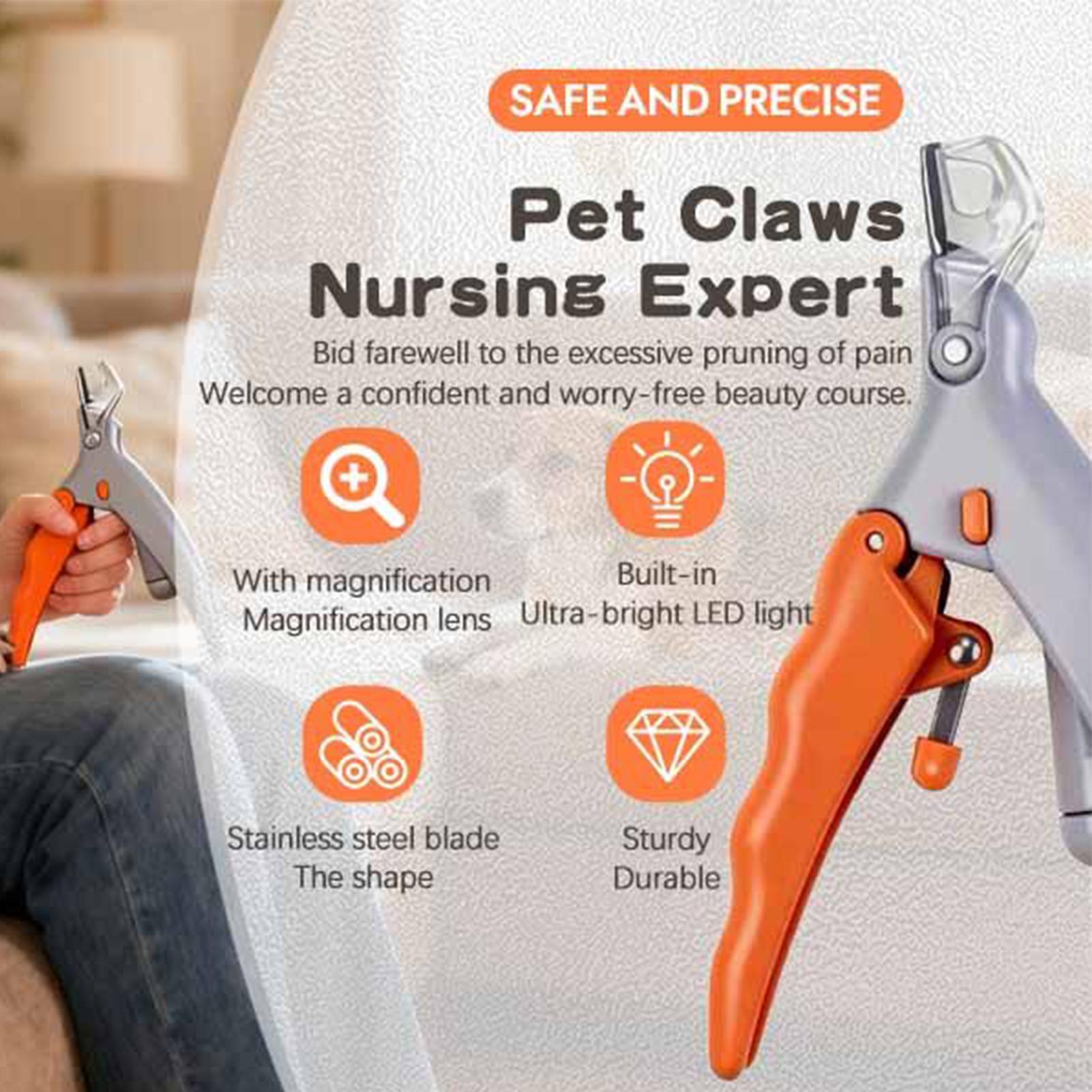 

Pet Nail Clipper Scissors Dog Cat Nail Cutter Toe Claw Clippers Scissor LED Light Nail Trimmer Pet Supplies Clippers for Men CN