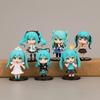 6pcs/set Anime new hatsune miku figure mini character ornaments kawai hatsune table decoration for home adult toy child gifts