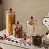 Leakproof Clear Plastic Storage Jar For Office Desk Organization Kitchen Countertop Snacks Holder Cookie Organizer