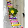 Giocattolo pappagallo con design a scala decorato con perline colorate, adatto agli uccelli per arrampicarsi, giocare, dondolarsi, accessori e forniture per gabbie per uccelli