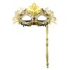 Fancy Dress Party Eyewear Mask Metal Handheld Stick Half Face Venetian Masque Rhinestones Women Mask Prom Ball Masquerade