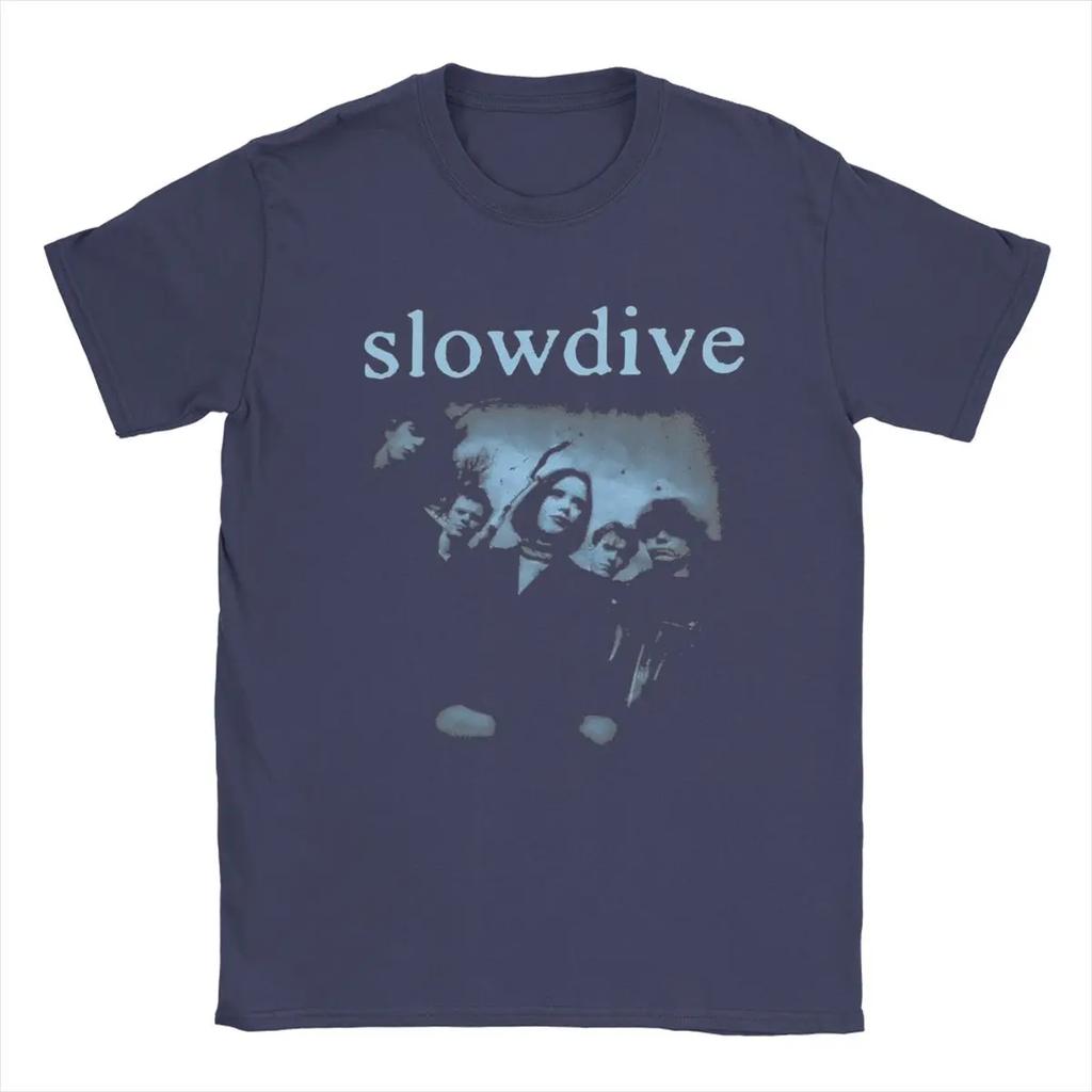 Slowdive Herren T-Shirt Neuheit T-Shirts Kurzarm Rundhals T-Shirts Reine Baumwolle Sommerkleidung