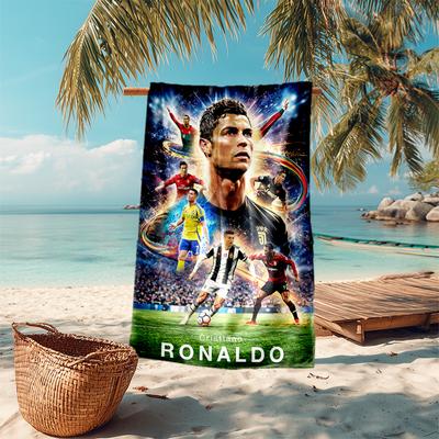 Ronaldo Football Legend Poster Beach Towel Beach Outdoor Camping Outdoor Pool Towel Seaside Quickdrying Swim Towel Outdoor Picnic Beach Mat Comfort