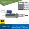 304 Stainless Steel Sanitary Mini Ball Valve, Internal/External Thread, High Pressure, 1/8"-3/4" Sizes, Open Pagoda Design
