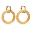Natural Gemstone Woman Earrings Oversized Hoop Stainless Steel Earrings Wedding Party Jewelry Gifts Women's Fine Jewelry