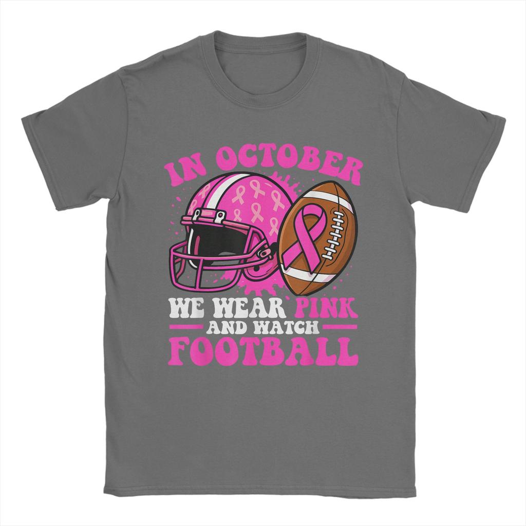 Breast Cancer Awarenes Women In October We Wear Pink T Shirt Men  Y2K Basic T-Shirts Summer O-Neck Tees Cheap Oversize Clothes