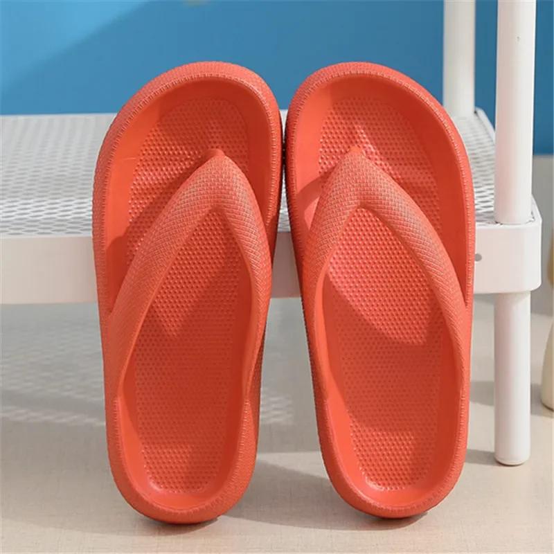Fashion Fashion Eva Platform Flip Flops for Women 2025 Summer Non Slip Beach Slides Sandals Woman Light Soft Sole Bathroom Home Slippers