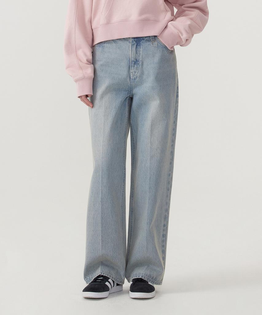 COVERNAT WOMAN Classic Straight Denim Pants Light Blue