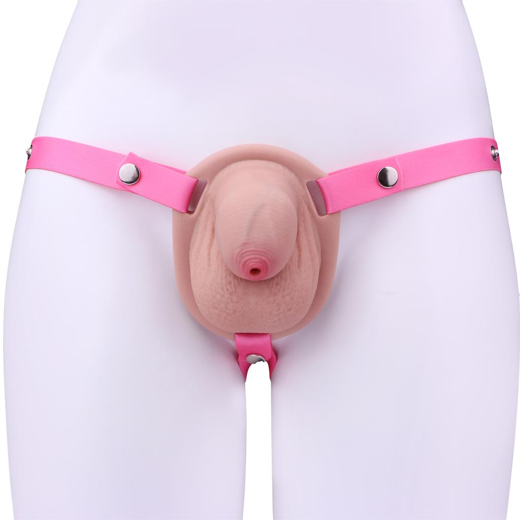 Men’s Silicone Urethral Chastity Cage with Catheter Cock Ring BDSM Adult Toy