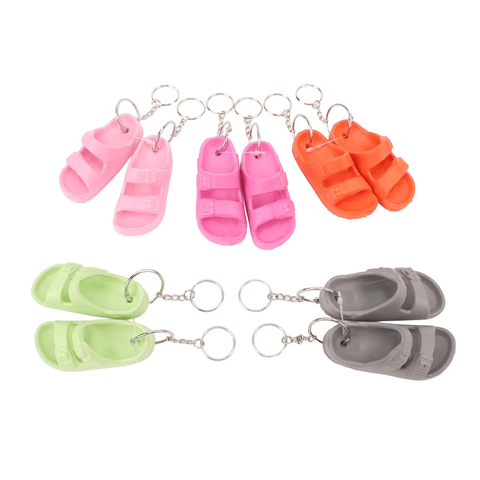 

5 пар брелоков в виде обуви силиконовые многофункциональные мини-тапочки брелок для кошельков сумок