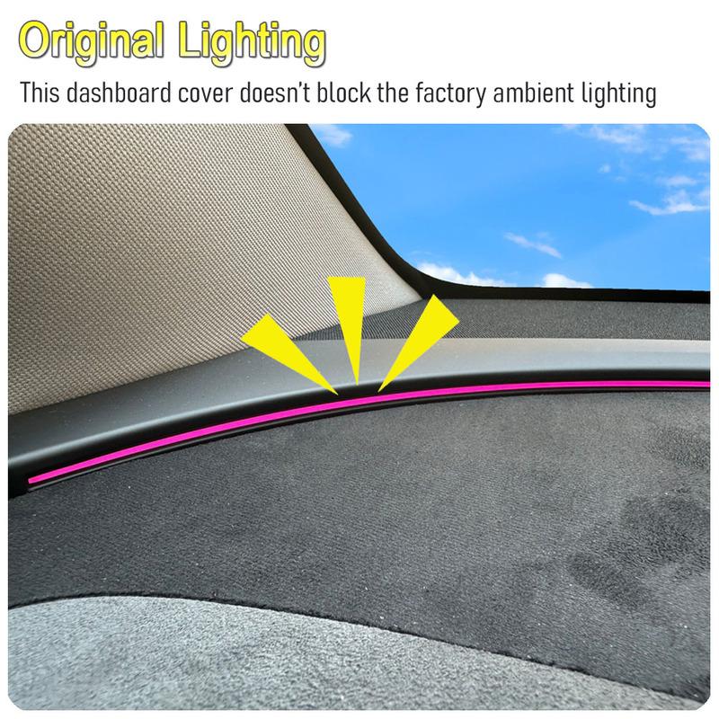 for Tesla Model Y Juniper 2026 2025 Dashboard Cover Anti-Glare Dustproof Suede Center Console Dash Pad Mat Sunshade Accessories