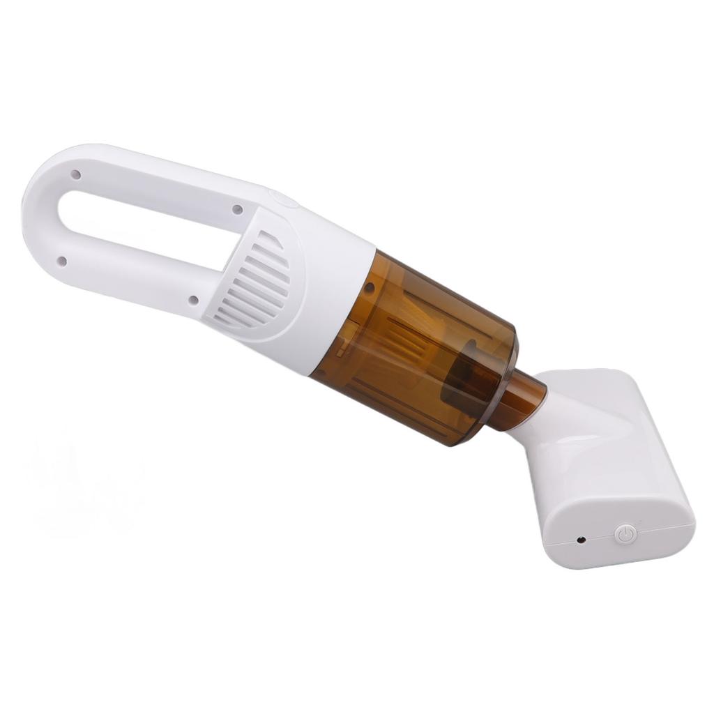 Cordless Handheld Vacuum Cleaner Dust Mite Remover USB Rechargeable for Car and Home Pet Hair White