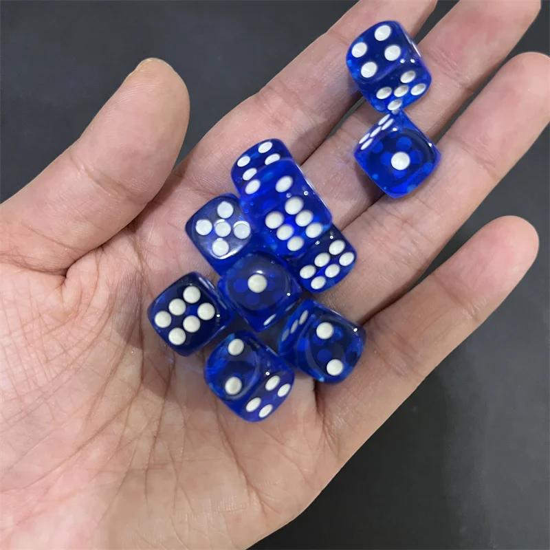 50Pcspack High Quality New 12Mm Acrylic Transparent D6 Point Dice #12 Round Corner Boutique Dice