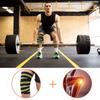 Fitness Knee Bandage Elastic Kneepad Straps for Gym Weightlifting Outdoor Sports (Black&Yellow)