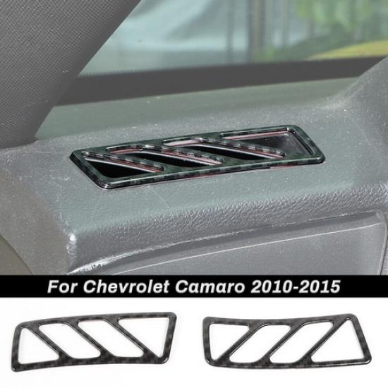 Carbon Fiber A-pillar Air Vent Outlet Cover Trim Frame For Chevy Camaro 2010-15