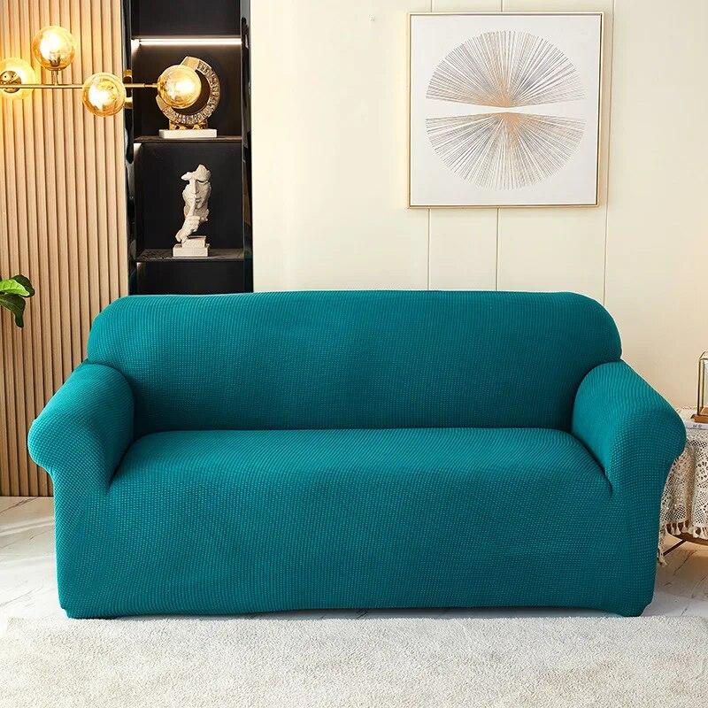 1/2/3/4 Seater Thicken Elastic Jacquard Sofa Cover Slipcover Stretch Polar Fleece L Shape Corner Sofa Covers for Living Room