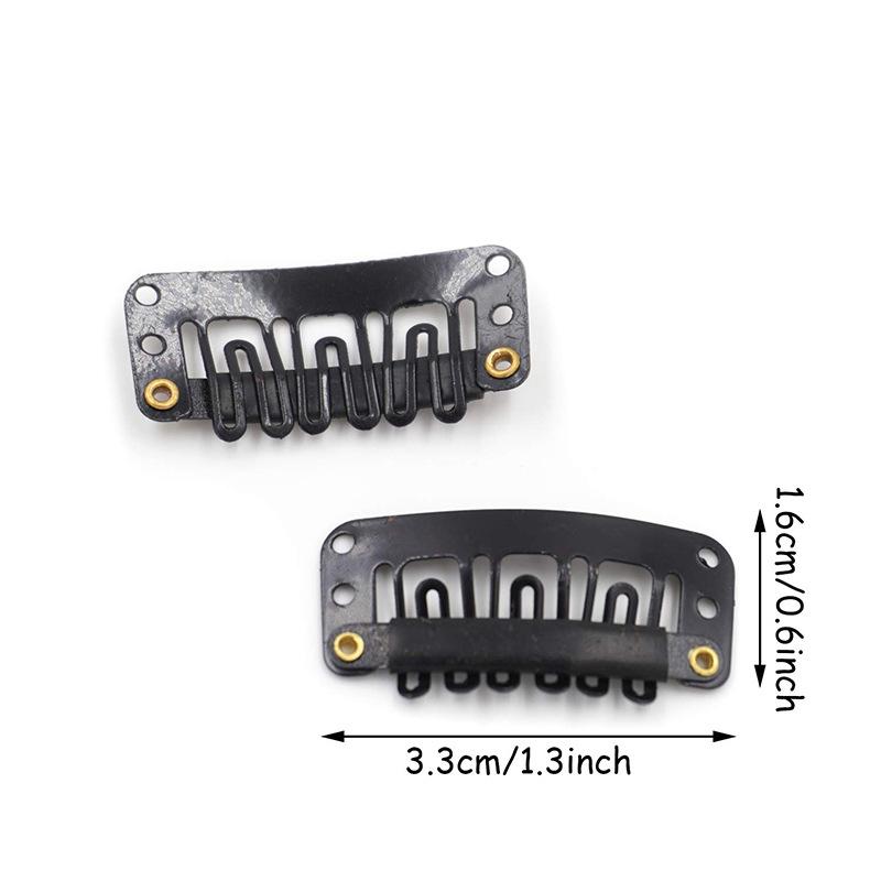 

Кліпса для перуки Кліпса BB Невидима шпилька для волосся Аксесуар для волосся Кліпса Бічна кліпса Black U-shaped 2.3cm-1pc