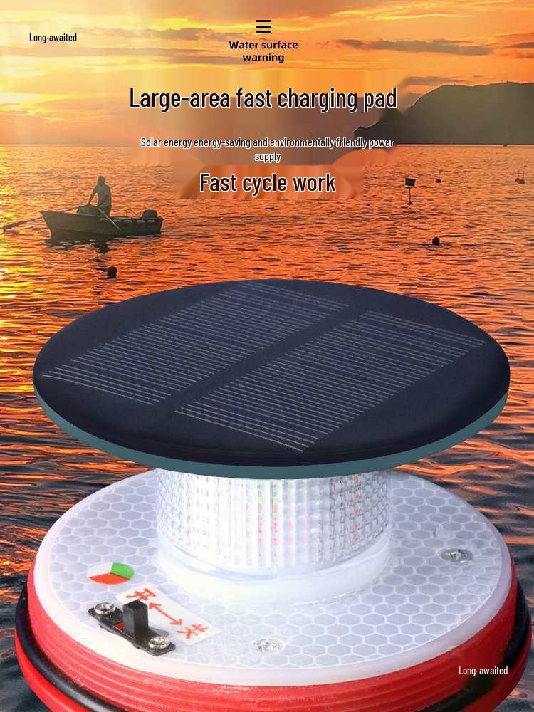 Marine LED Solar-Powered Navigation Signal Light: Three-Color Warning Flash for Onboard Use