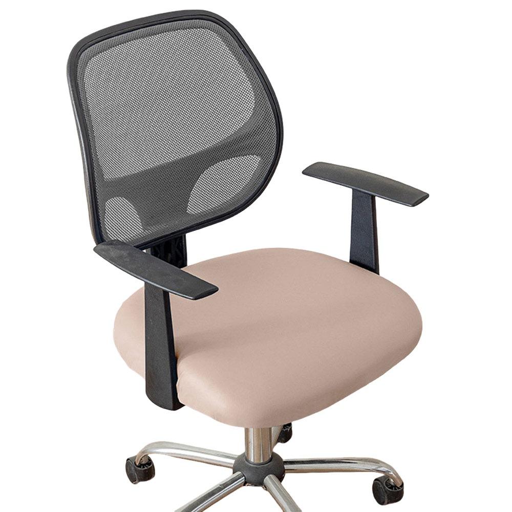 Elastic Armchair Seat Cover PU Leather Lift Rotating Chair Cover  for Home&Office Decoration