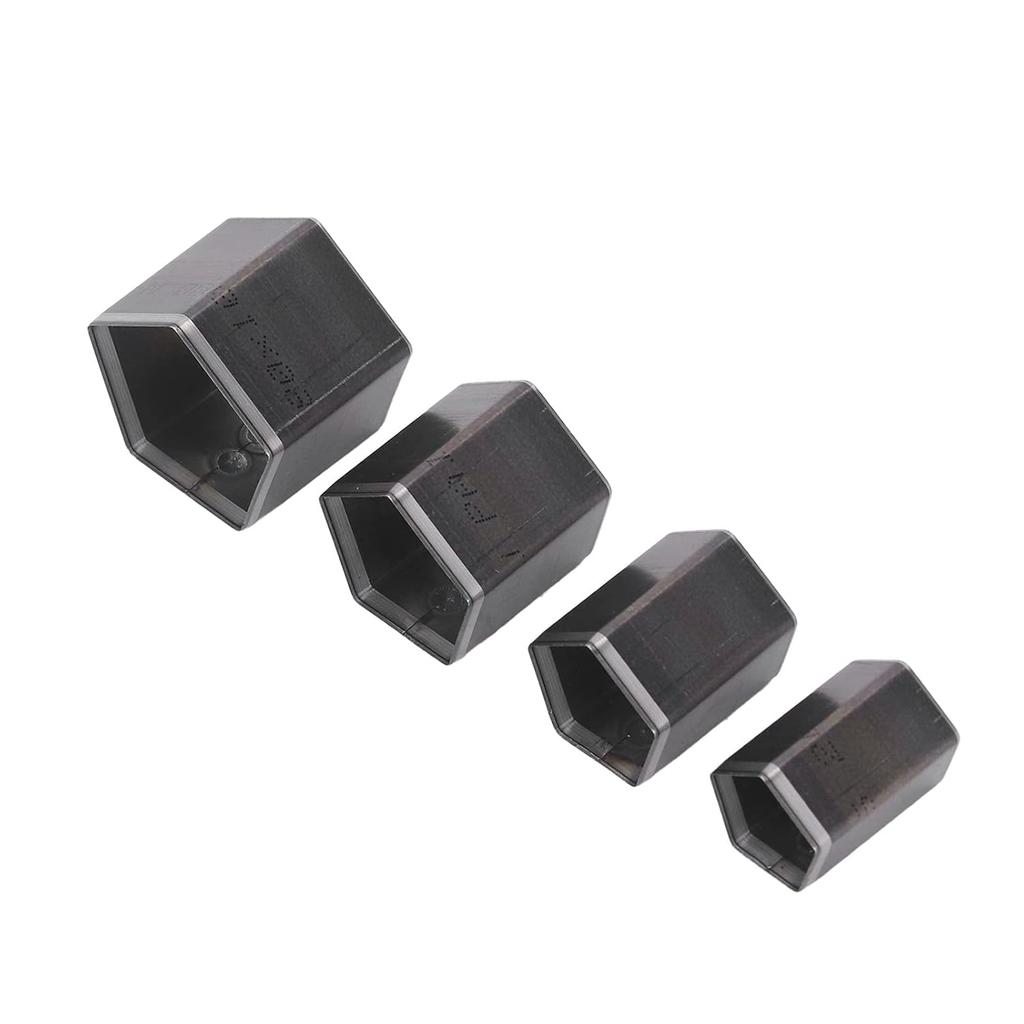 Walfront Leather Punch, 4 Pcs Pentagon Alloy Steel One Hole Hollow Cutter Punch Tool with Storage Box for Cutting Leather Cardboard Clay