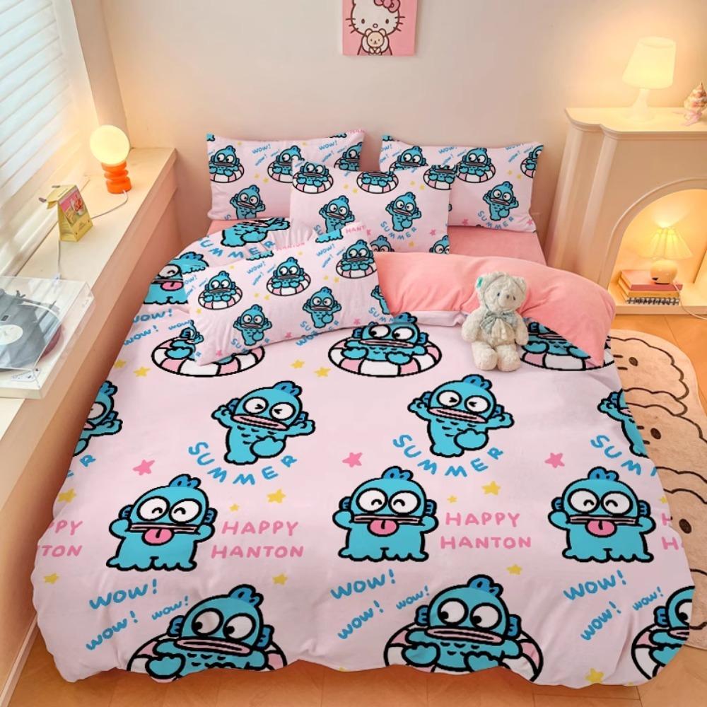 Ugly Fish Duvet Cover Pillowcase Bedding Set BoyGirl Bedroom Decoration Children-Gift Single Double Large SizeZip Duvet Cover