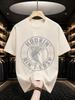 2026 New Pure Cotton Tshirt With Fishing Fun Meme Print Casual Crew Neck Short Sleeve Outdoor Style Top