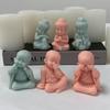Buddhas Monk Shape Silicone Molds DIY Epoxy Resin Molds Table Ornament Mould Candle Plasters Making Tool Easy-to Clean