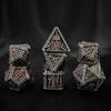 Undead Dice Set Skeleton Head Solid Metal for DND TRPG, Pathfinder, Tabletop Games, TRPG Wizard Evil D20 D12 D10 D8 D6 D4