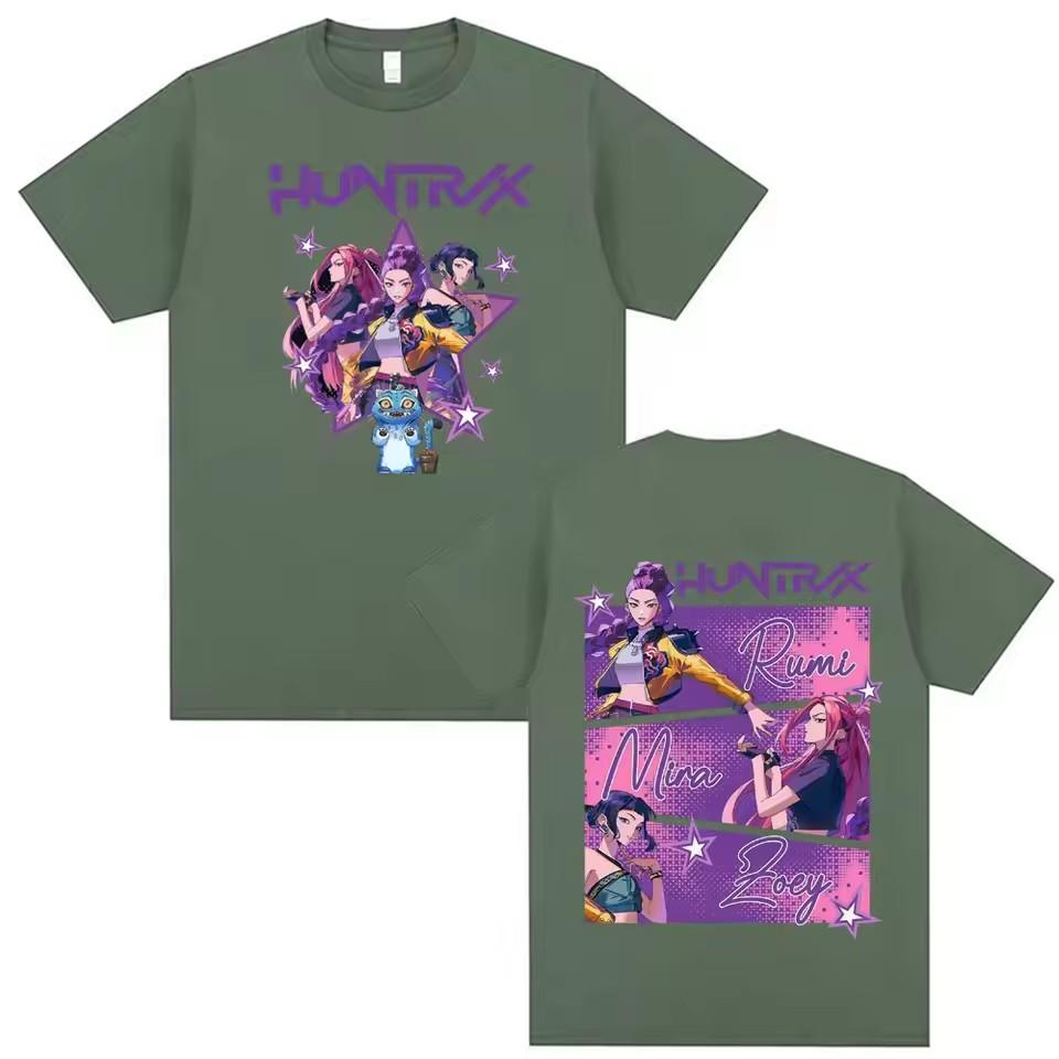 K-pop Saja Boys Demon Hunters Film Graphic Women's T Shirt Harajuku Fashion Short Sleeve T-shirts Summer Cotton Tops Tee Shirt