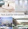 Window Film Privacy 3D Decorative Window Vinyl Static Cling Window Sticker Non-Adhesive Stained Removable Glass Window Decals