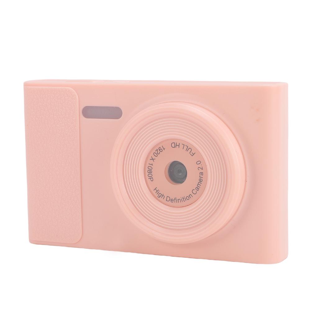 1080P Digital Camera 48MP Vlog Camera with Front and Rear Dual Lens Travel Video Camera for Photography Pink