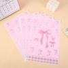 50Pcs Sweet Pink Bow OPP Gift Packing Bag Candy Cake Snack Pouch Bag for Kids Girl Birthday Baby Shower Wedding Party Decoration