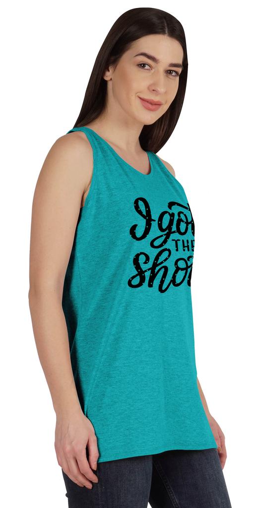 Inkmeso I Got The Shot Funny Pro-Vaccine Sleeveless Tank Top T-shirt For