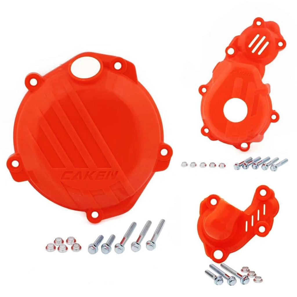 Motorcycle Clutch Cover Magneto Engine Water Pump Guard Set For KTM XCF250 XCF350 FC250 FC350 FE250 FE350 FX350 SXF250 SXF350