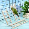 3 Pack Wooden Bird Ladder, Bird Cage Ladder Climbing Toys for Parakeets, Parrots, Cockatoo & Lovebirds