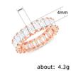 Bagues de Couple en Acier Inoxydable Couleur Or avec Cristal pour Femmes Hommes Exquises Brillantes Bijoux de Doigt Mariage Mariée Cadeau Sans Décoloration