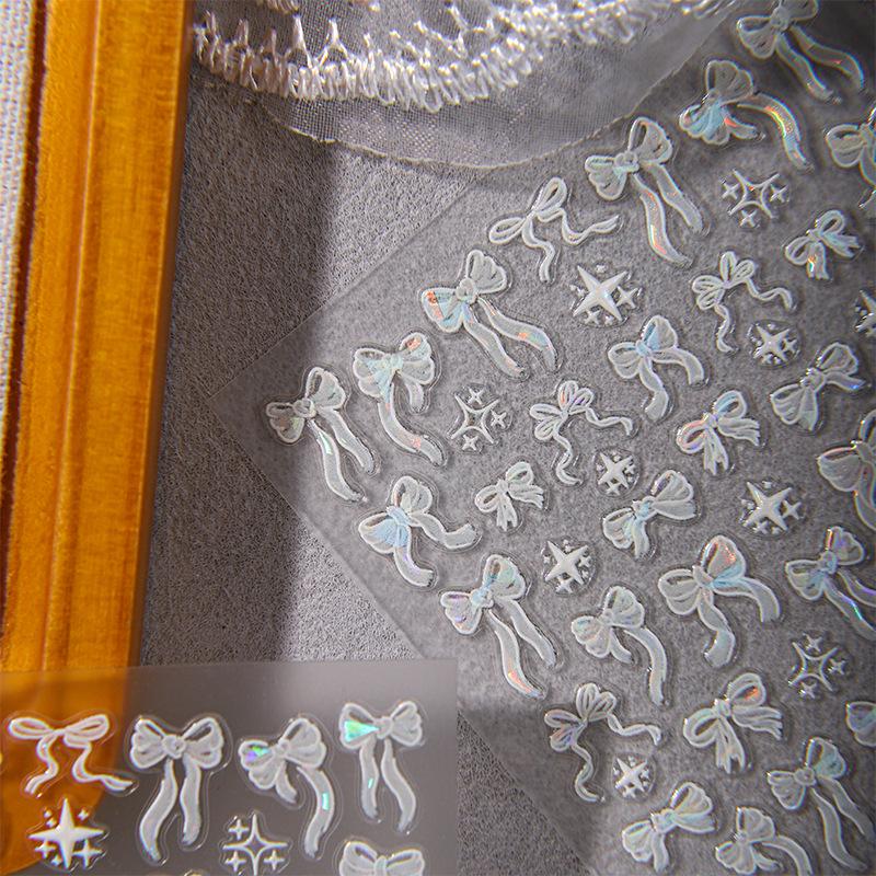 SKY Nail Stickers - Sweet Fairy Ribbon & Laser Bow Decor