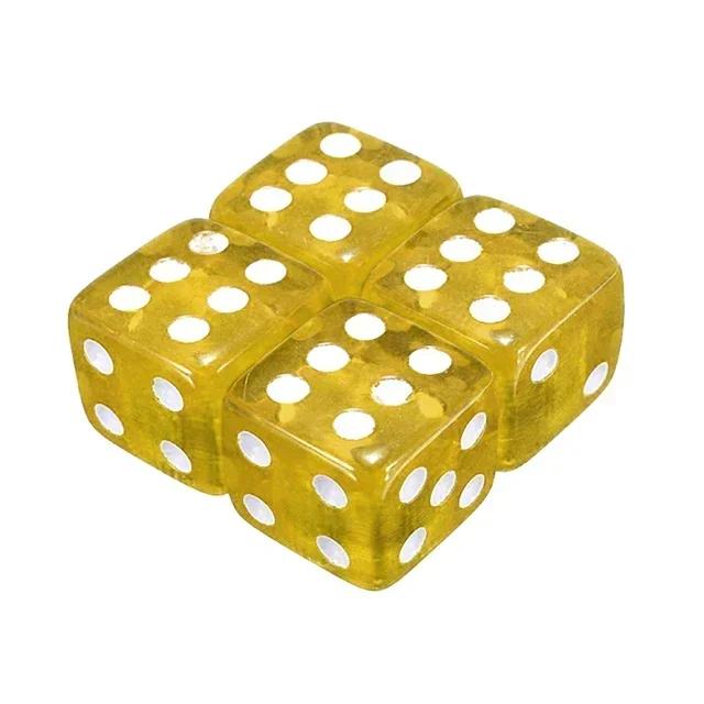 

4PC Dice Style Tire Valve Stem Caps Car Nipple Caps Stems Covers Tyre Air Valve Dustproof Wheel Cap For Cars Motorcycles Bicycle жовтий