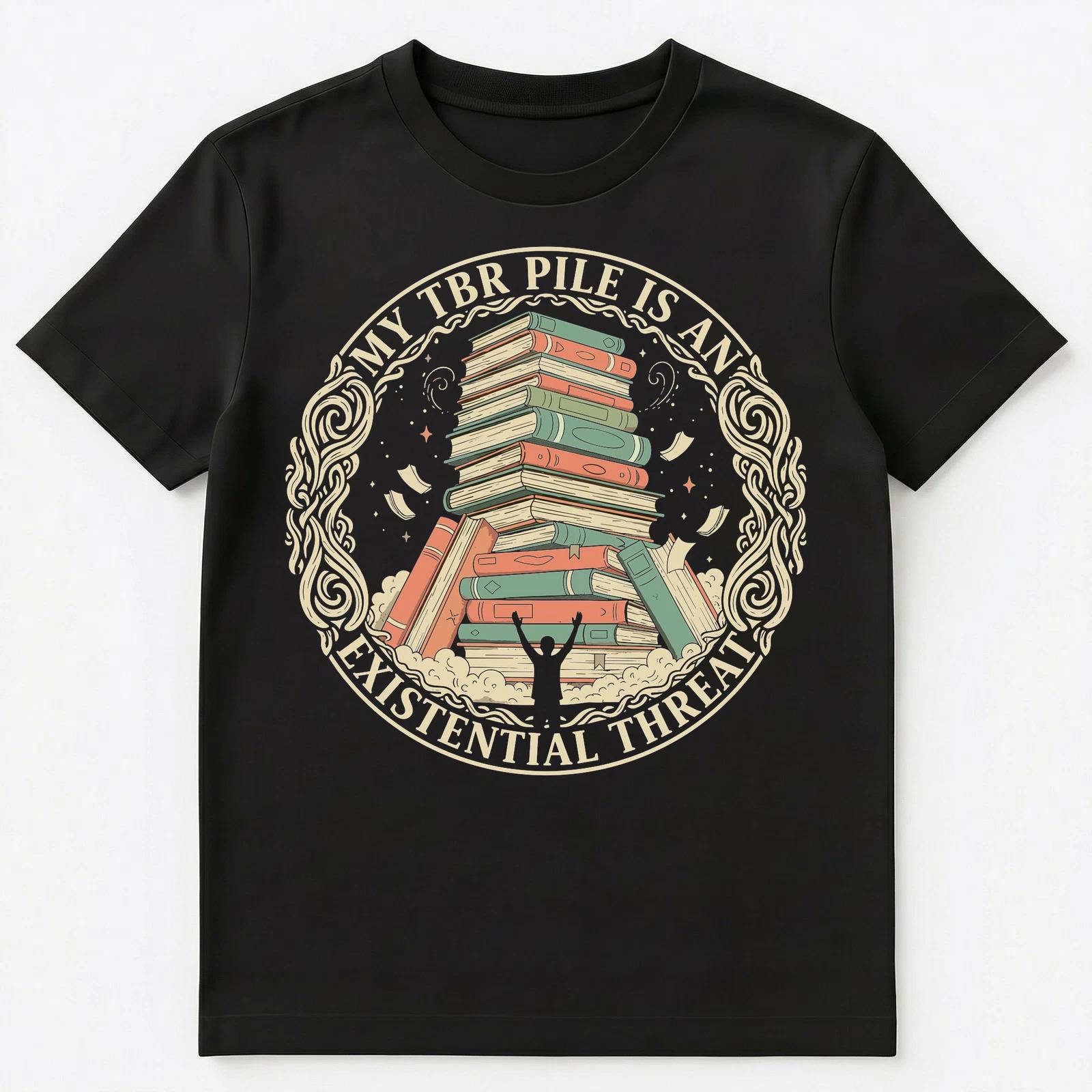 

Bibliophile Bookshelf Overwhelm Reading Collection Unisex T-Shirt XL