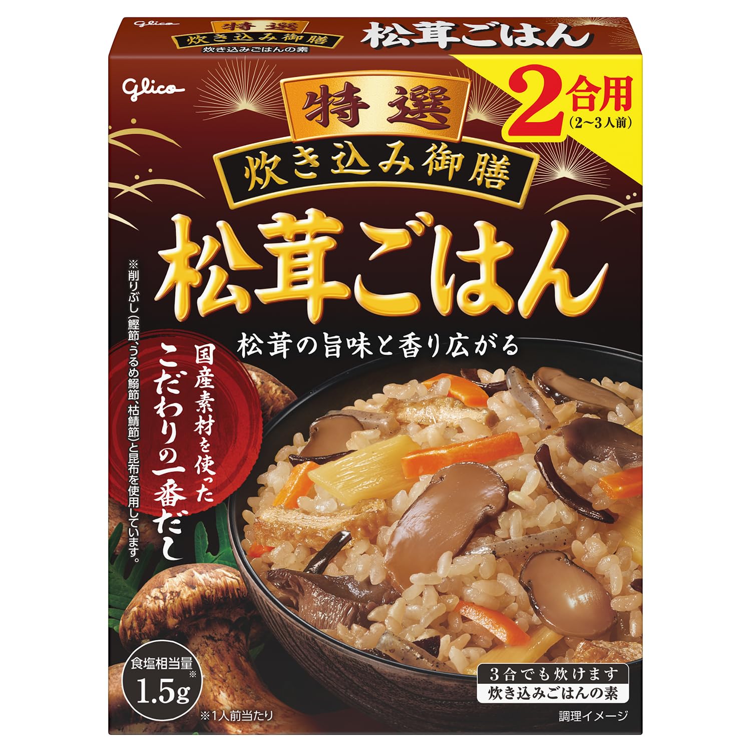 

Рис с грибами «Мацутакэ» от Ezaki Glico Specially Selected Takikomi Gozen 150 г x 5 шт.