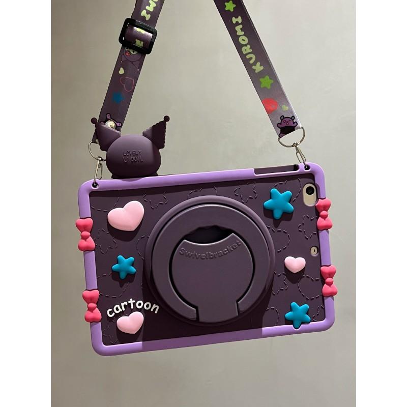 Soft Silicone Cartoon Tablet Case Pad 7 Pro 6 5 With 360 Rotating Stand Support Anti-Slip Shockproof Full