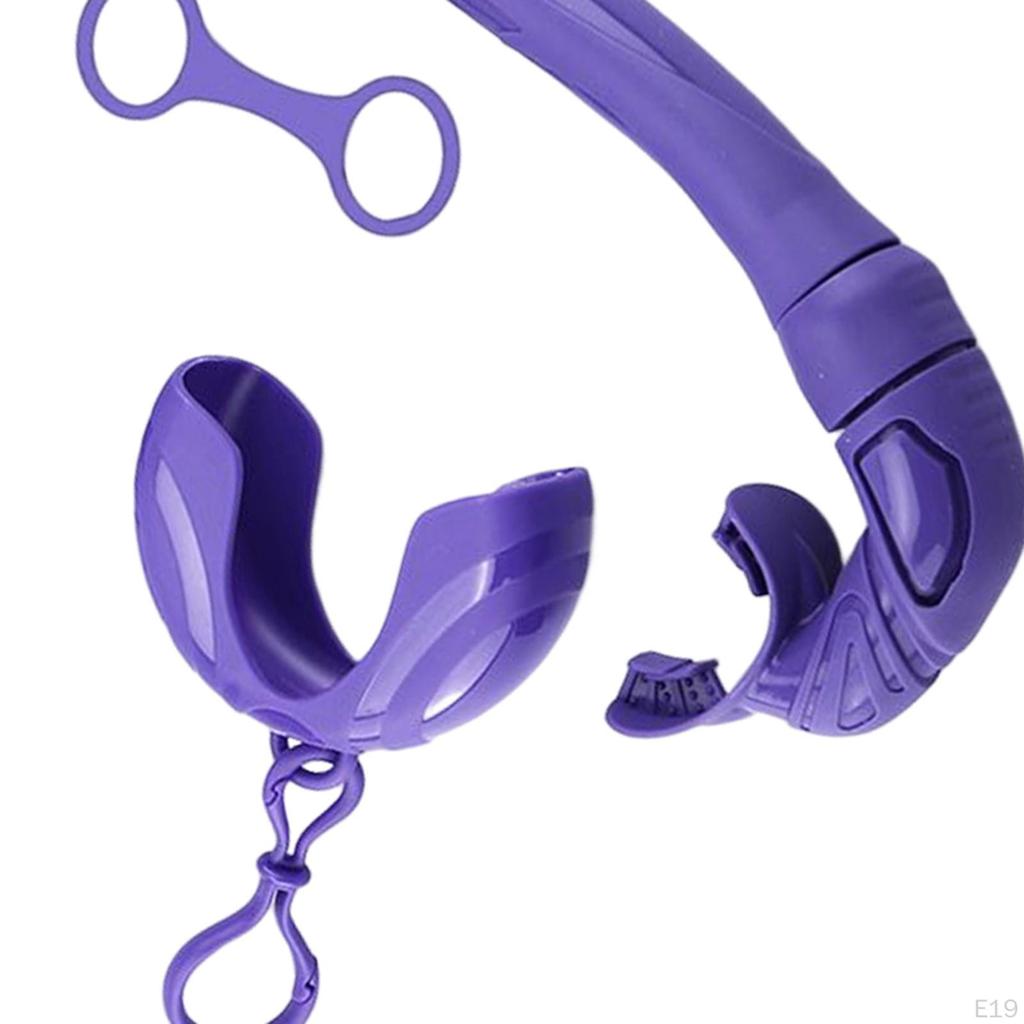 Tuba de Snorkeling J Pliable Flexible Humide pour Adultes Noir